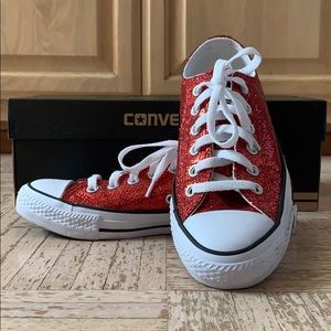 Red Glitter Converse